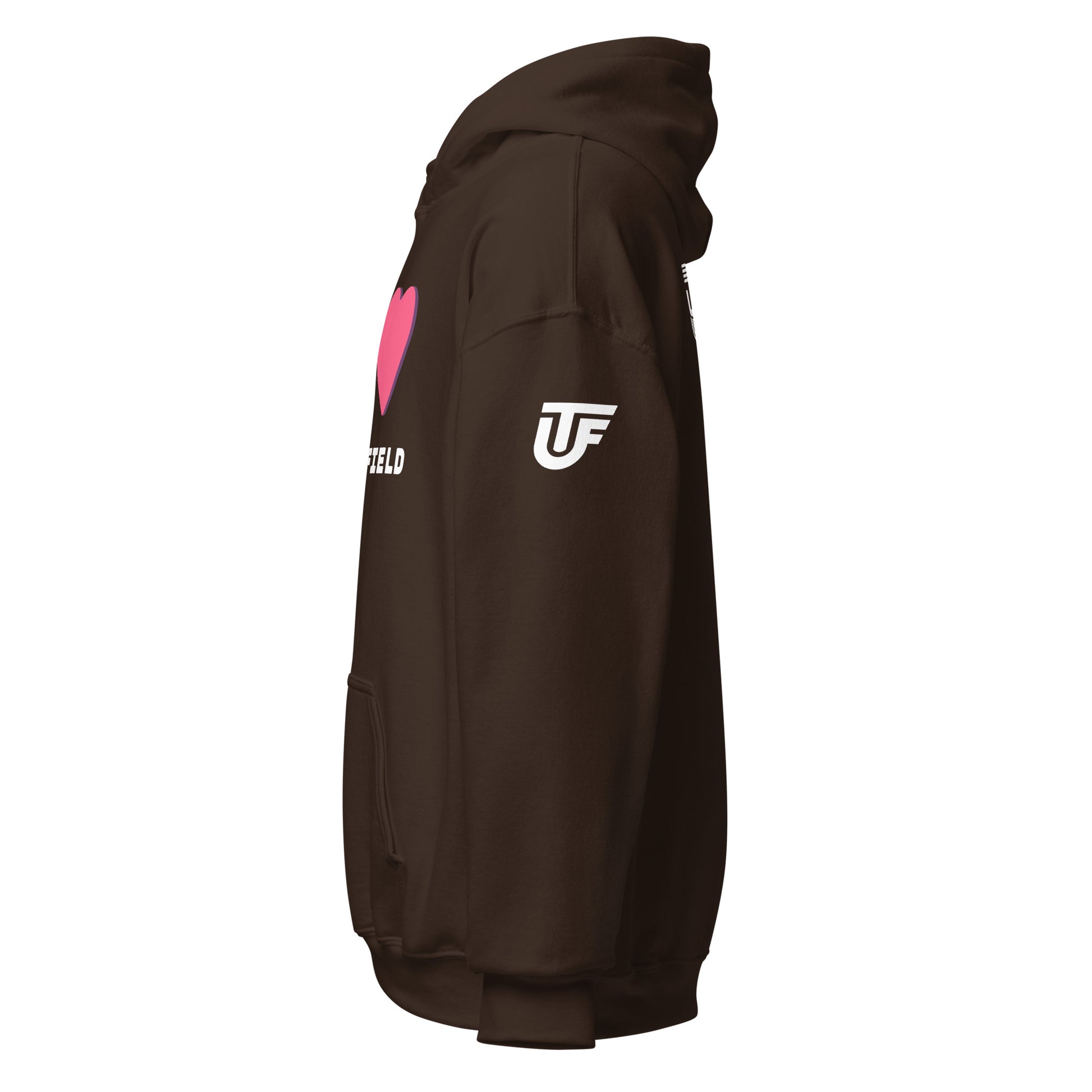 I LOVE Track & Field - Hoodie (White Writing) - URBAN T&F