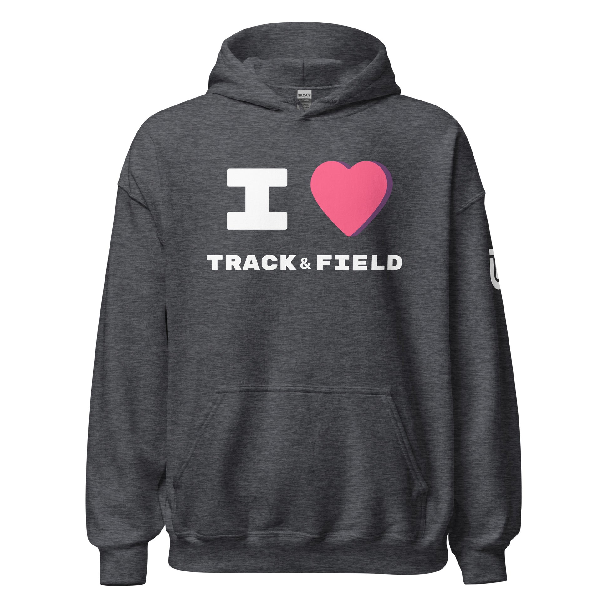I LOVE Track & Field - Hoodie (White Writing) - URBAN T&F