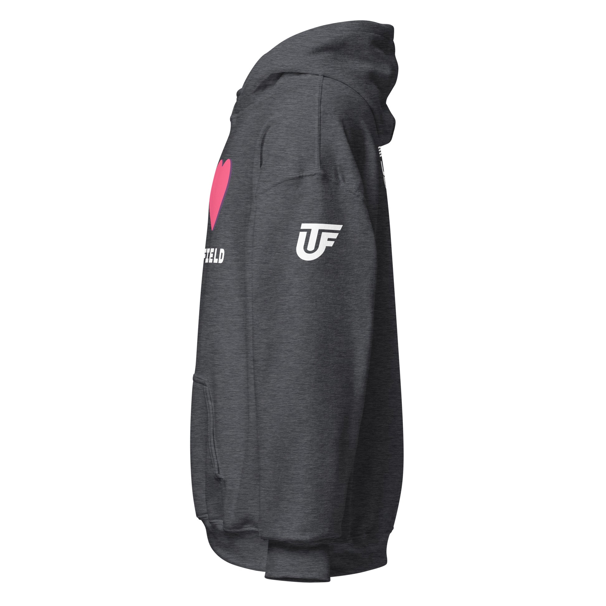 I LOVE Track & Field - Hoodie (White Writing) - URBAN T&F