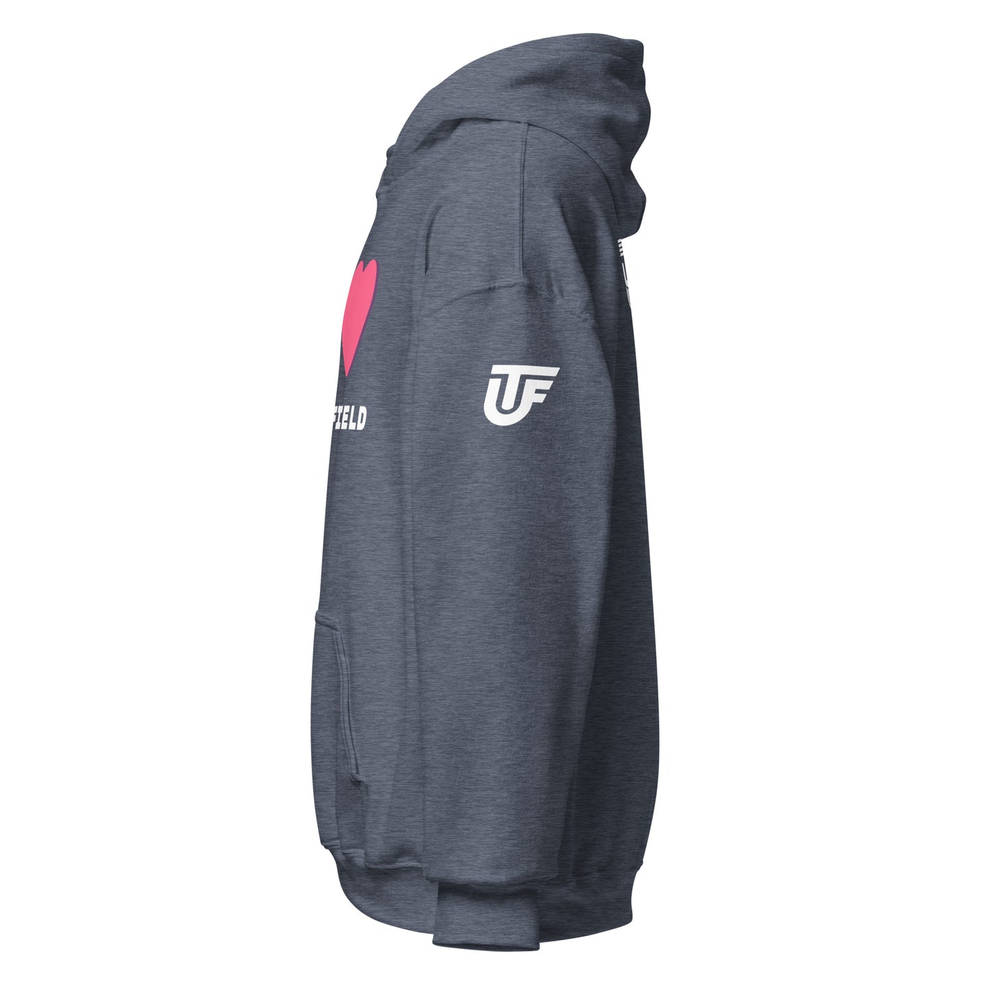 I LOVE Track & Field - Hoodie (White Writing) - URBAN T&F