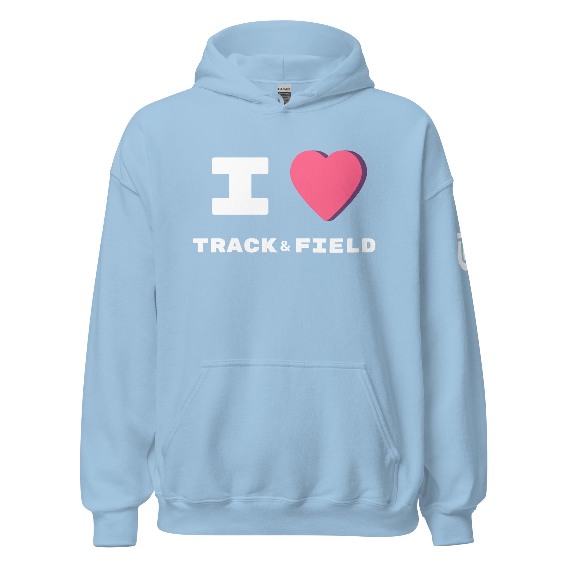 I LOVE Track & Field - Hoodie (White Writing) - URBAN T&F