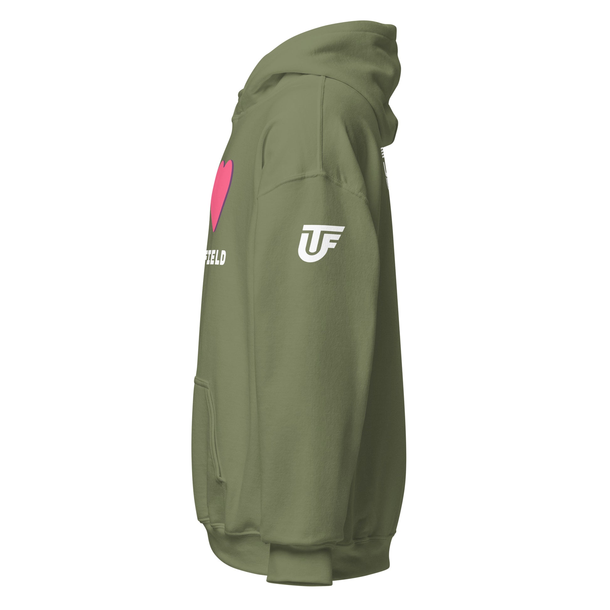 I LOVE Track & Field - Hoodie MILITARY GREEN - URBAN T&F