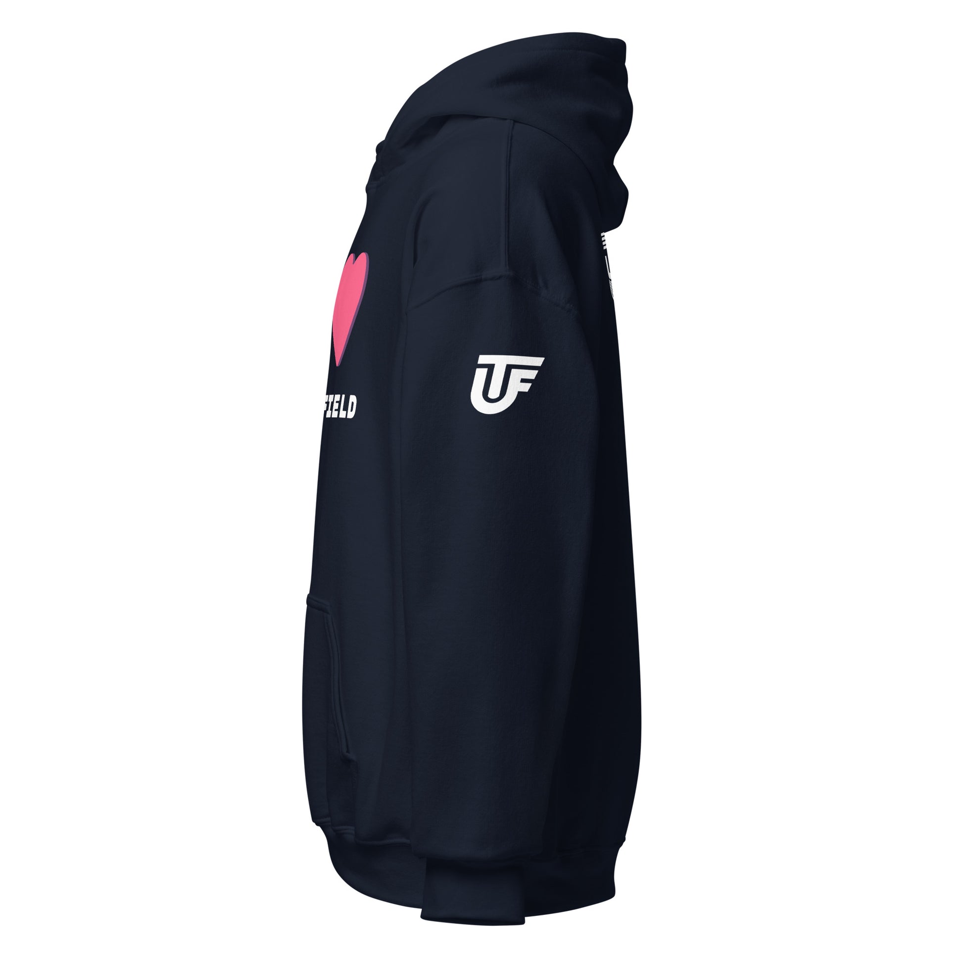 I LOVE Track & Field - Hoodie (White Writing) - URBAN T&F